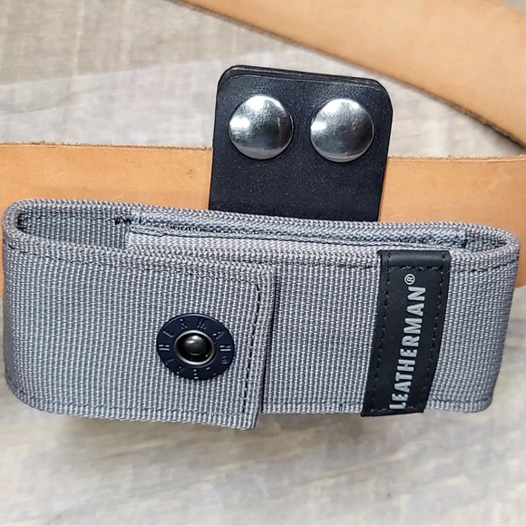 Leather Sheath Belt Horizontal Adapter Leatherman Multi-Tool Pouch Case BLACK - Picture 6 of 9